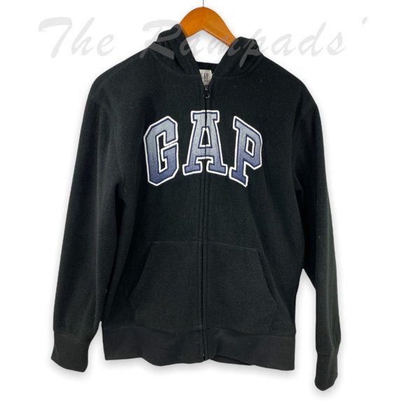 COPY - Gap Kids Black Logo Zip-up Hoodie Jacket Size XXL - Picture 1 of 6